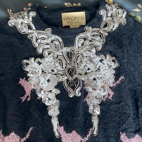 Wildfox metallic cat sweater - size S - Picture 3 of 4